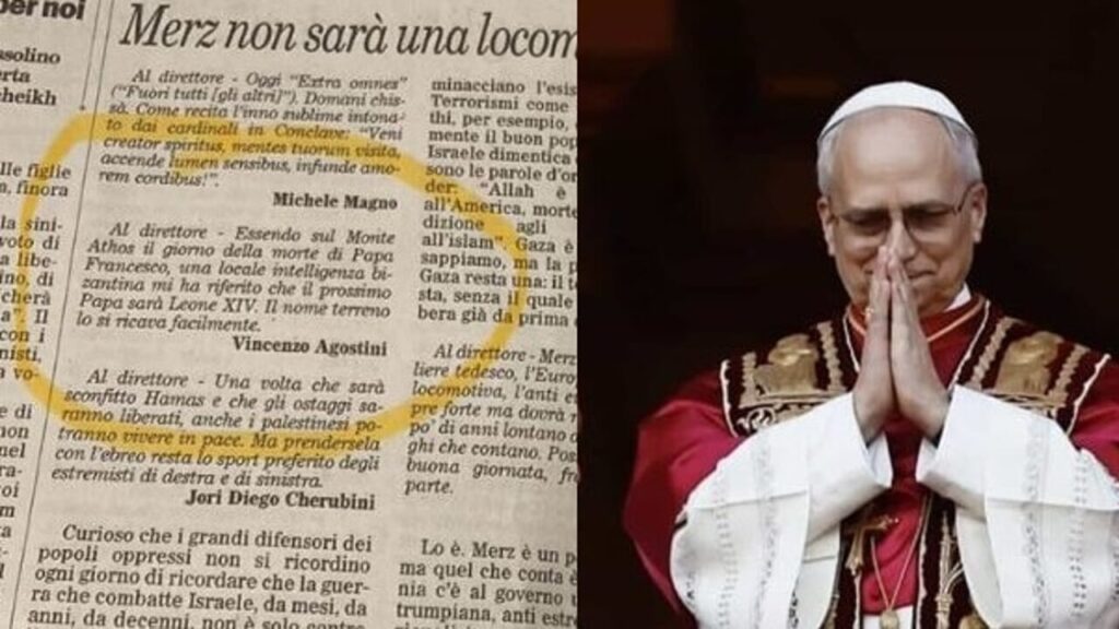 Lettore che predice elezione di papa Leone XIV - Foto combo