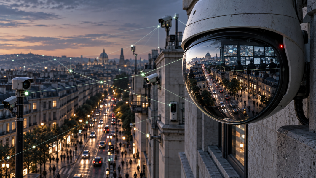 Telecamera connessa sopra una citt&agrave; europea trasformata in una rete globale di sorveglianza e intelligence
